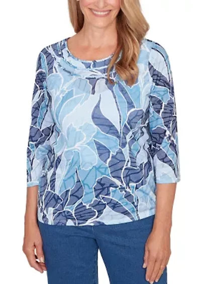Petite Austin Monotone Patch Top