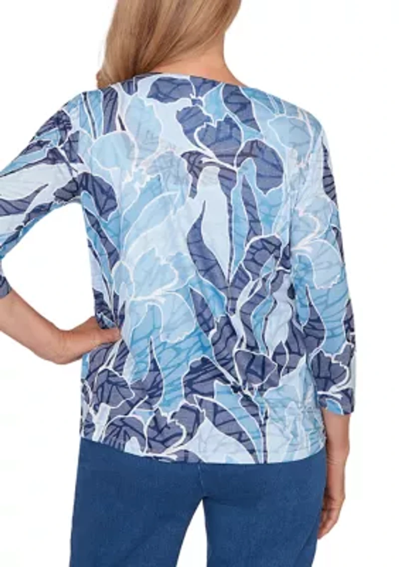 Petite Austin Monotone Patch Top