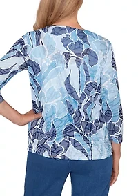Petite Austin Monotone Patch Top