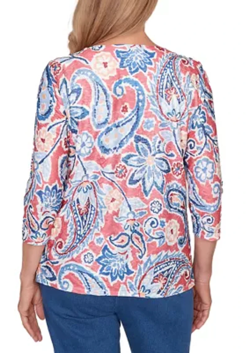 Petite Austin Paisley Floral Shirt