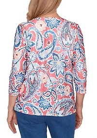 Petite Austin Paisley Floral Shirt