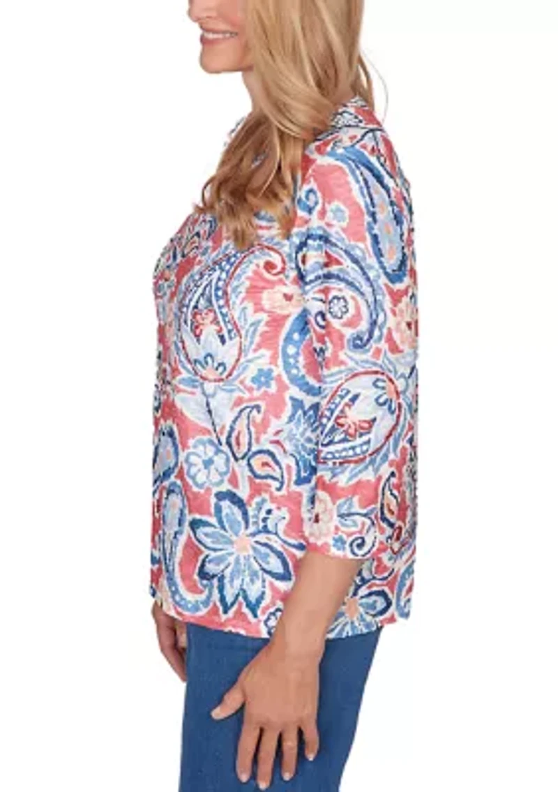 Petite Austin Paisley Floral Shirt