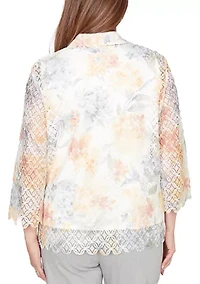 Women's Al Fresco Floral Lace Two For One Top