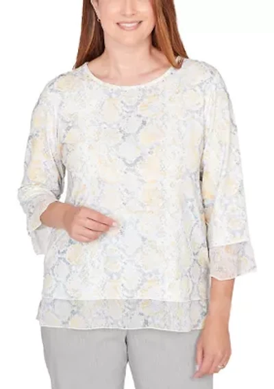 Women's Al Fresco Python Print Top