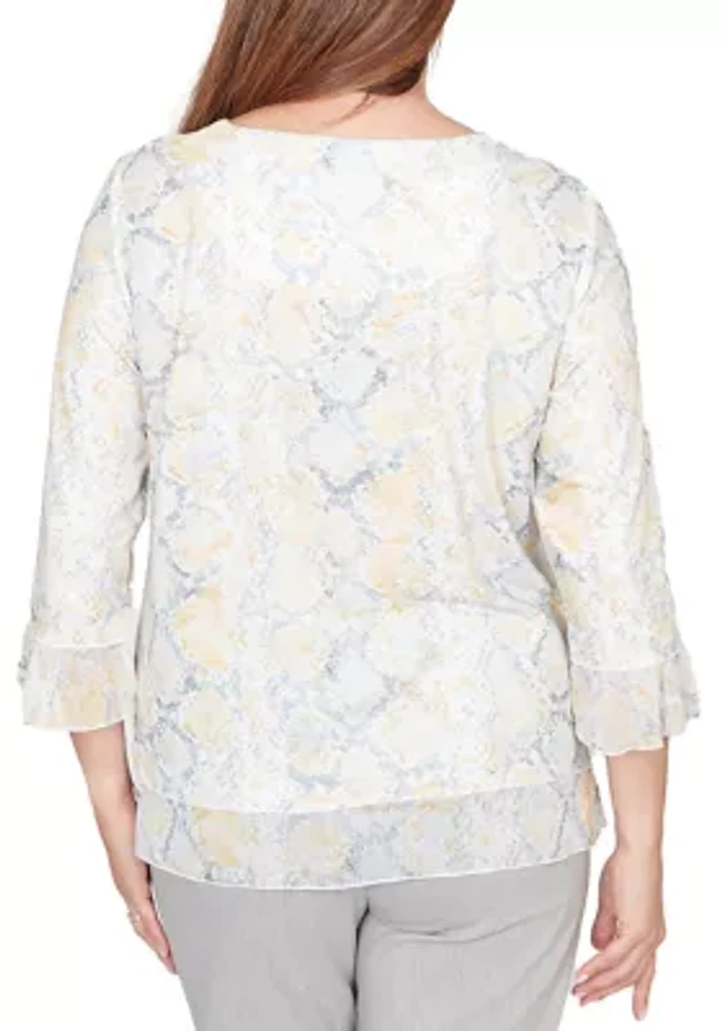 Women's Al Fresco Python Print Top