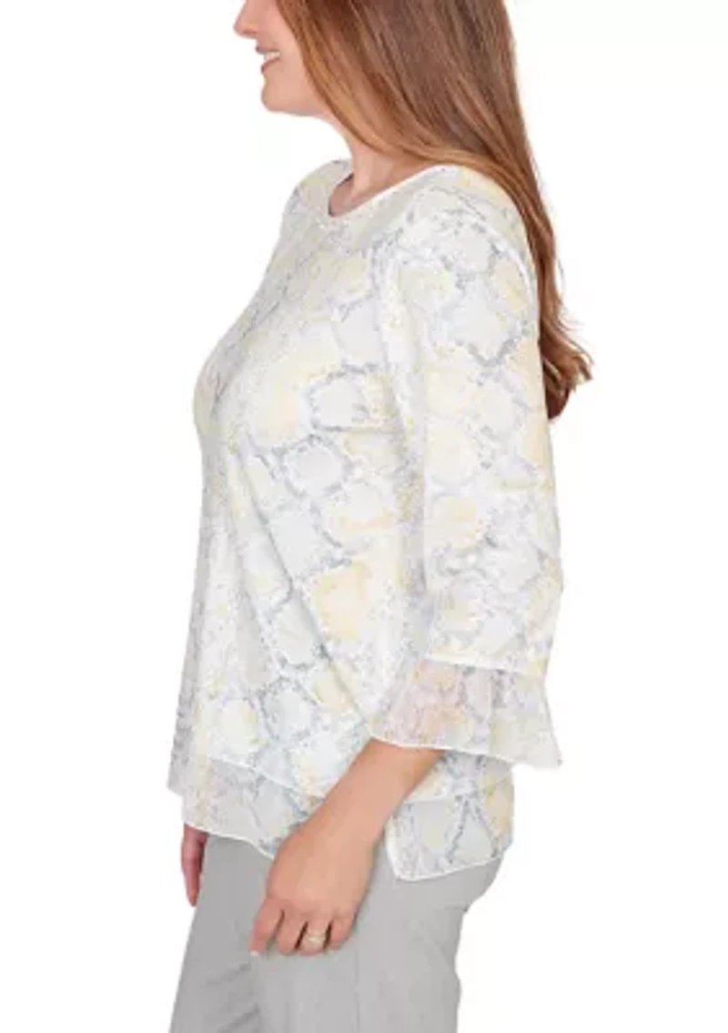 Women's Al Fresco Python Print Top