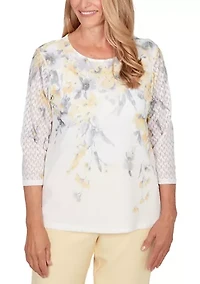 Women's Al Fresco Floral Yoke Top