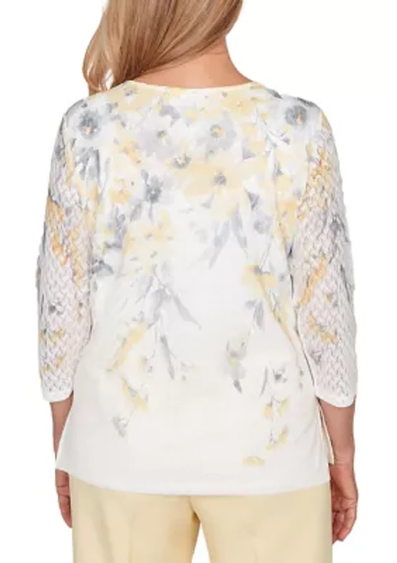 Women's Al Fresco Floral Yoke Top
