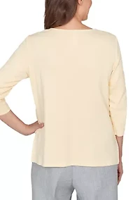 Women's Al Fresco Asymmetric Embroidery Top