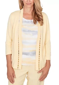 Women's Al Fresco Biadere Inner Two One Cardigan Set