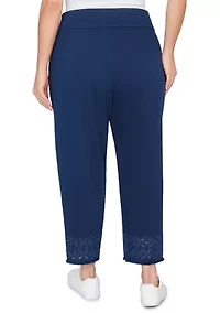 Plus Mykonos Embroidered Geo Ankle Pants