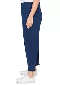 Plus Mykonos Embroidered Geo Ankle Pants