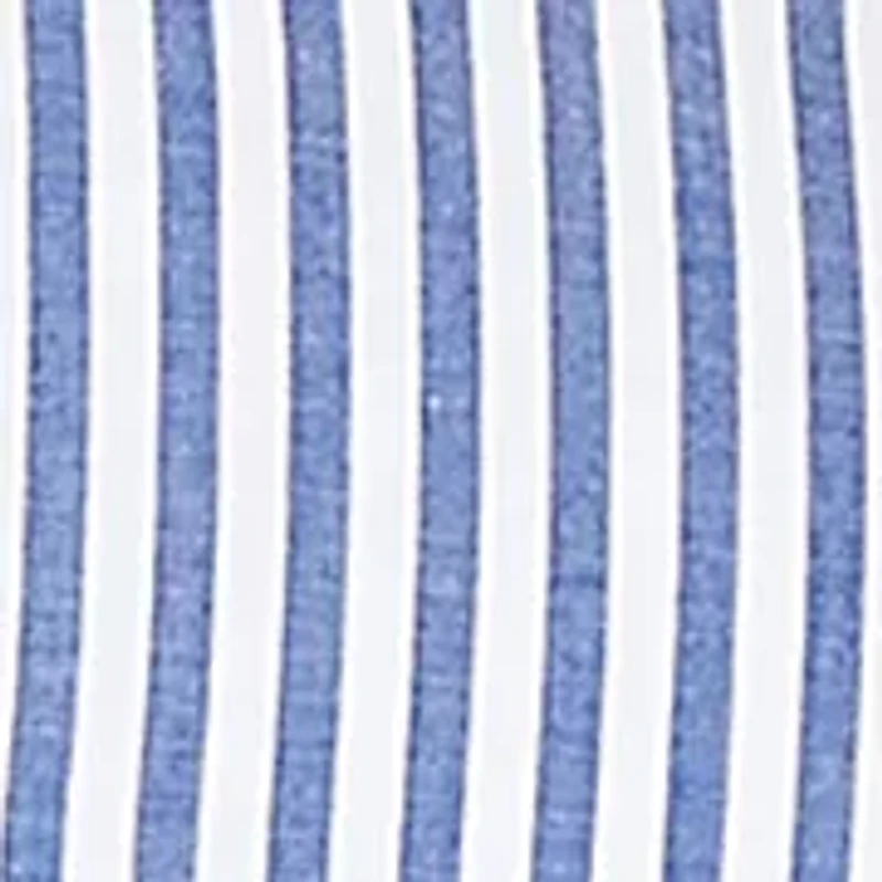 Plus Mykonos Mixed Stripe with Lace Trim Top