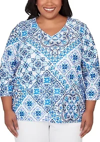 Plus Mykonos Aegean Tile Top