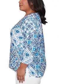 Plus Mykonos Aegean Tile Top