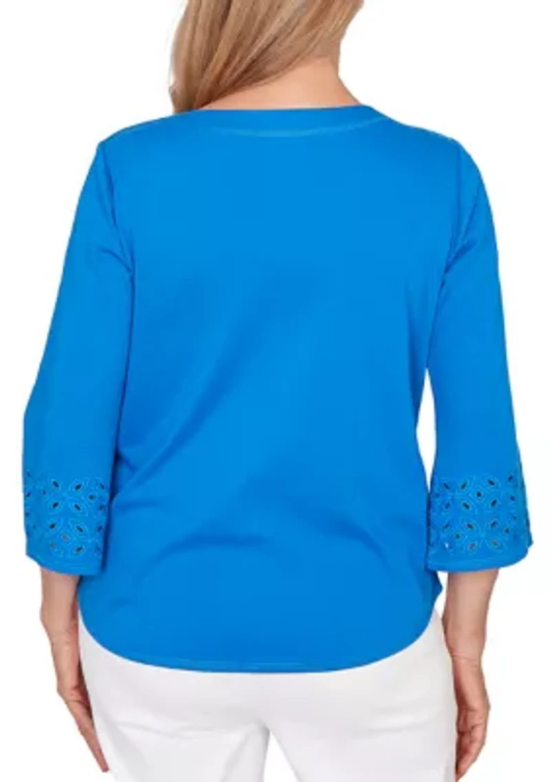 Petite Mykonos Eyelet Top