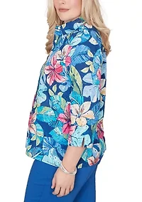 Women's Missy The Royal Treatment Eyelet Tropical Top