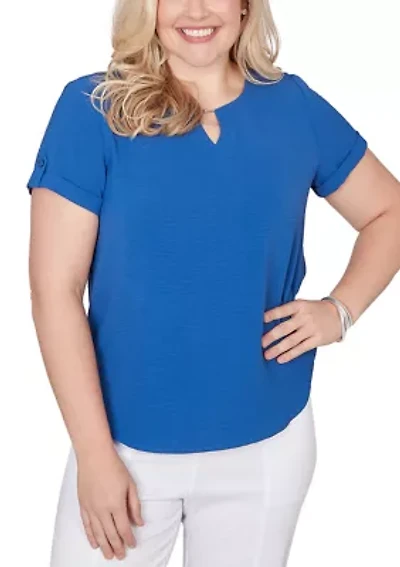 Women's Missy The Royal Treatment Short Sleeve Tab Top