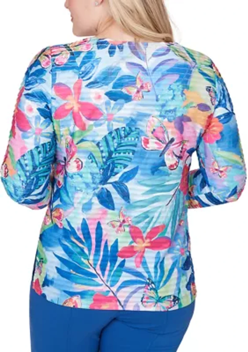 Women's The Royal Treatment Butterfly Tropical Top