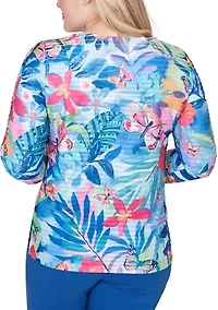Women's The Royal Treatment Butterfly Tropical Top