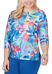 Women's The Royal Treatment Butterfly Tropical Top