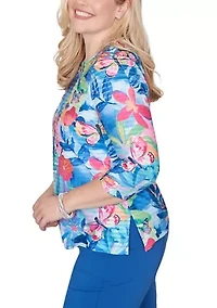 Women's The Royal Treatment Butterfly Tropical Top