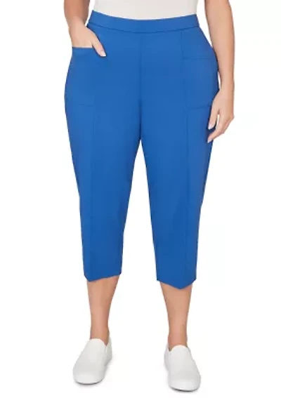 Plus The Royal Treatment Patch Pocket Capri Pants