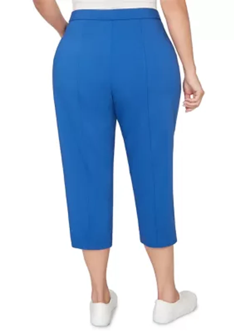 Plus The Royal Treatment Patch Pocket Capri Pants
