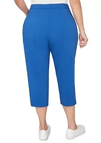 Plus The Royal Treatment Patch Pocket Capri Pants