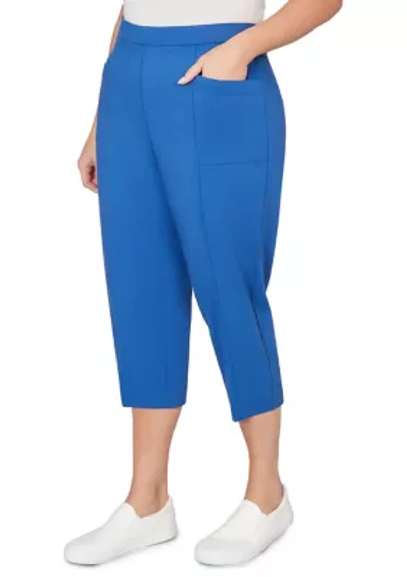 Plus The Royal Treatment Patch Pocket Capri Pants