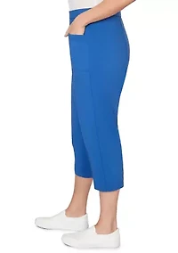 Plus The Royal Treatment Patch Pocket Capri Pants