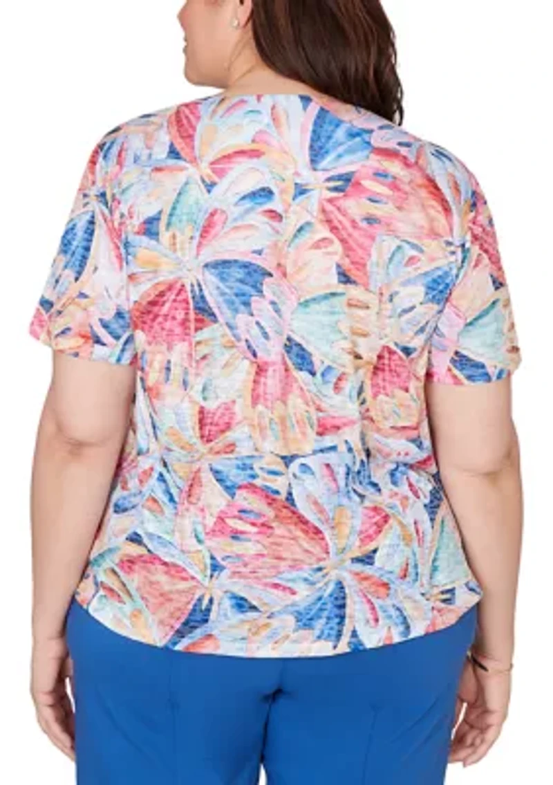 Plus The Royal Treatment Butterfly Wings Top