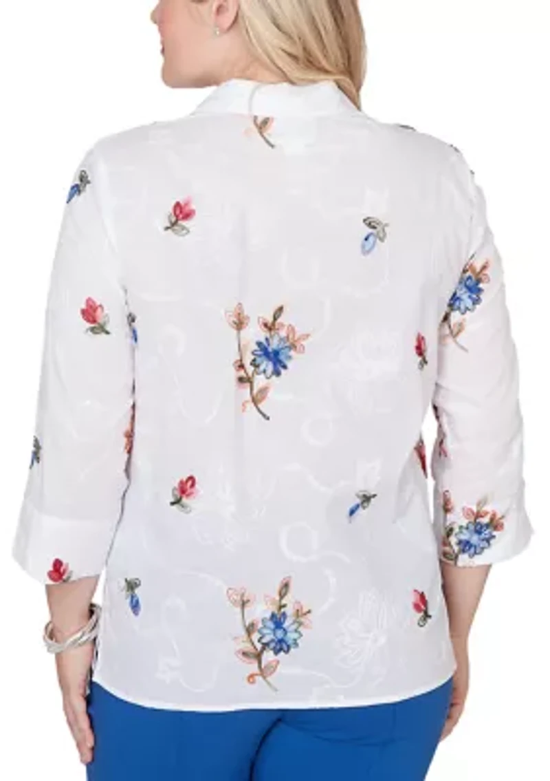 Petite The Royal Treatment Embroidered Shirt