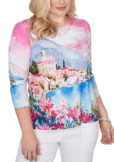 Petite The Royal Treatment Lake Como Scenic Top