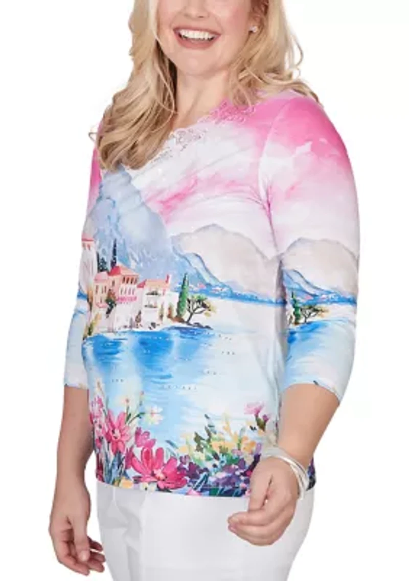 Petite The Royal Treatment Lake Como Scenic Top