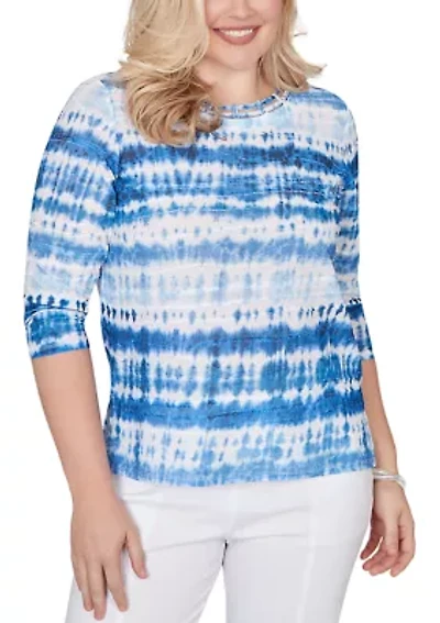 Petite The Royal Treatment Biadere Watercolor Top