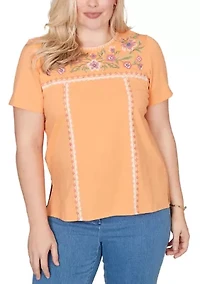 Women's Beachcomber Floral Yoke Top