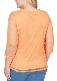 Wmen's Beachcomber Popcorn Mesh Top