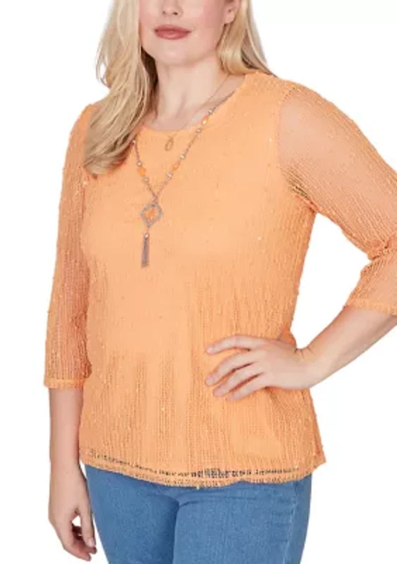 Wmen's Beachcomber Popcorn Mesh Top