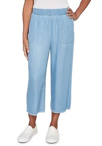 Petite Beachcomber Wide Leg Ankle Pants