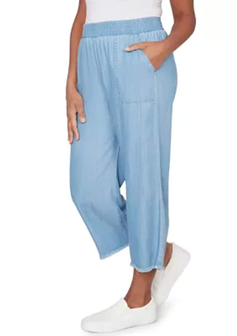 Petite Beachcomber Wide Leg Ankle Pants