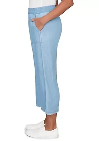 Petite Beachcomber Wide Leg Ankle Pants