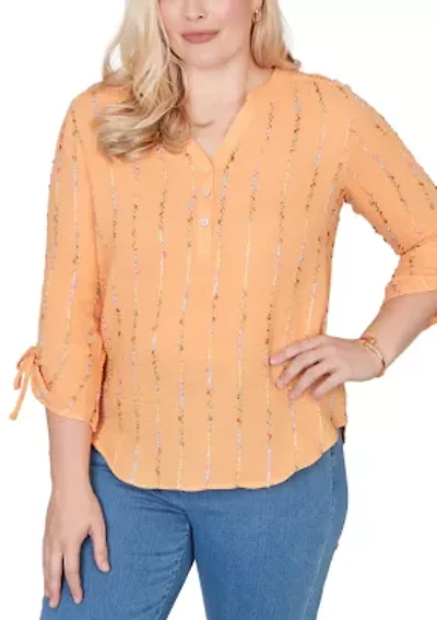 Petite Beachcomber Gauze Eyelash Texture Top