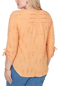 Petite Beachcomber Gauze Eyelash Texture Top