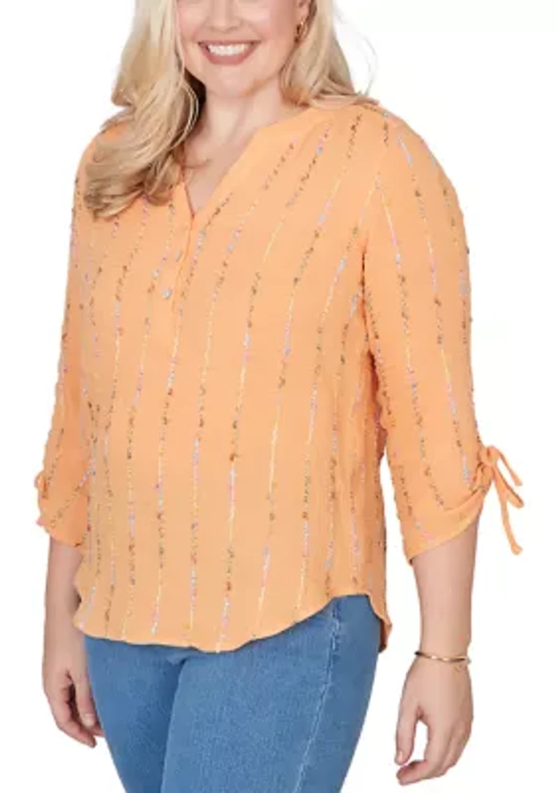 Petite Beachcomber Gauze Eyelash Texture Top