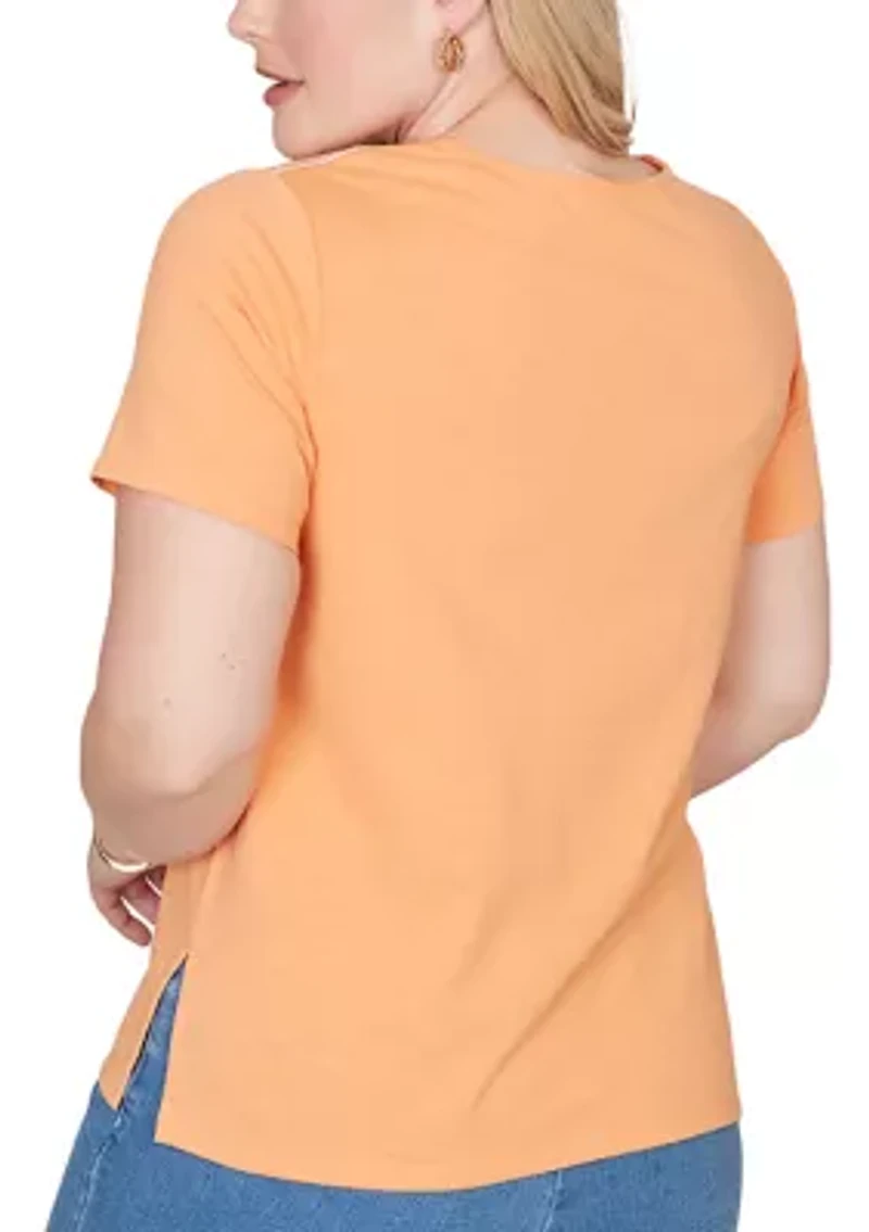 Petite Beachcomber Floral Yoke Top