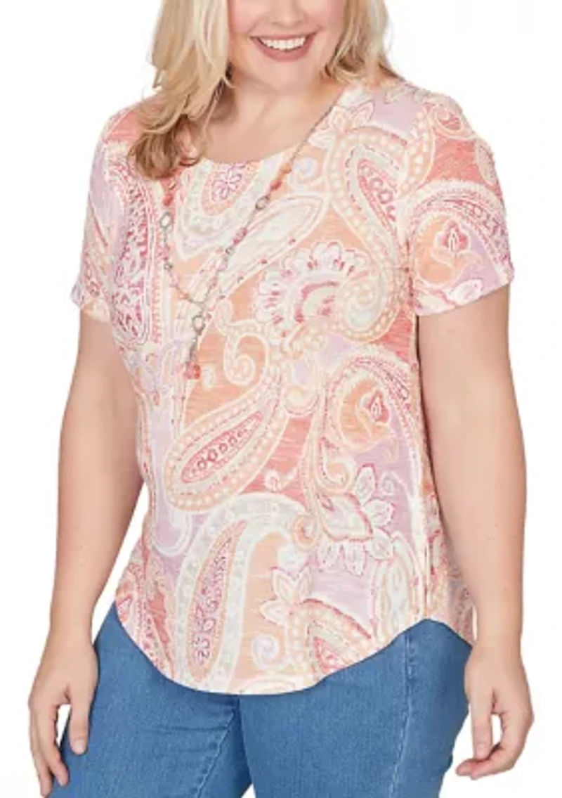 Petite Beachcomber Paisley T-Shirt