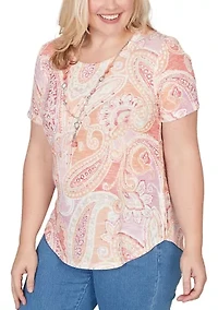 Petite Beachcomber Paisley T-Shirt