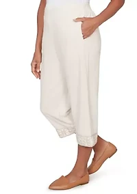 Women's Natural Wonder Capri Pants with Crochet Trim