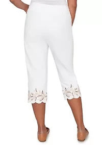 Women's Natural Wonder Leaf Cut Out Capri Pants